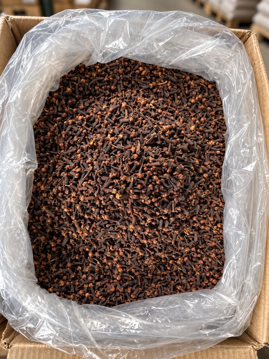 Dried cloves packed for export